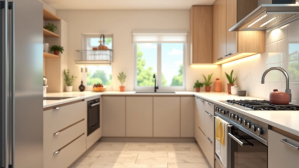 Modern accessible kitchen with lower cabinets and open space