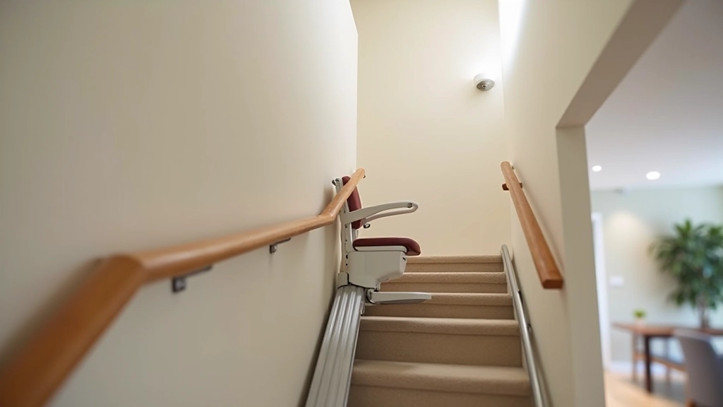 Staircase with stair lift